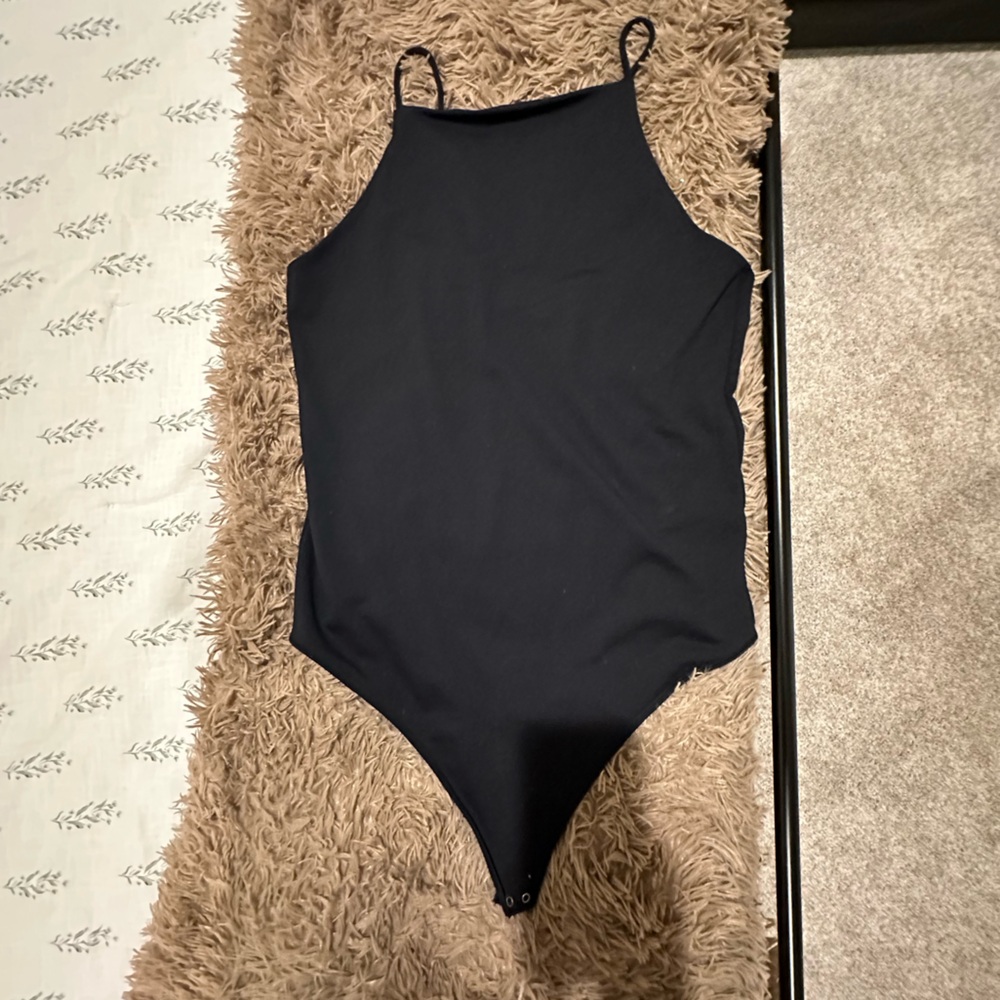 Abercrombie & Fitch high neckline Bodysuit Tank O-Ring Detail